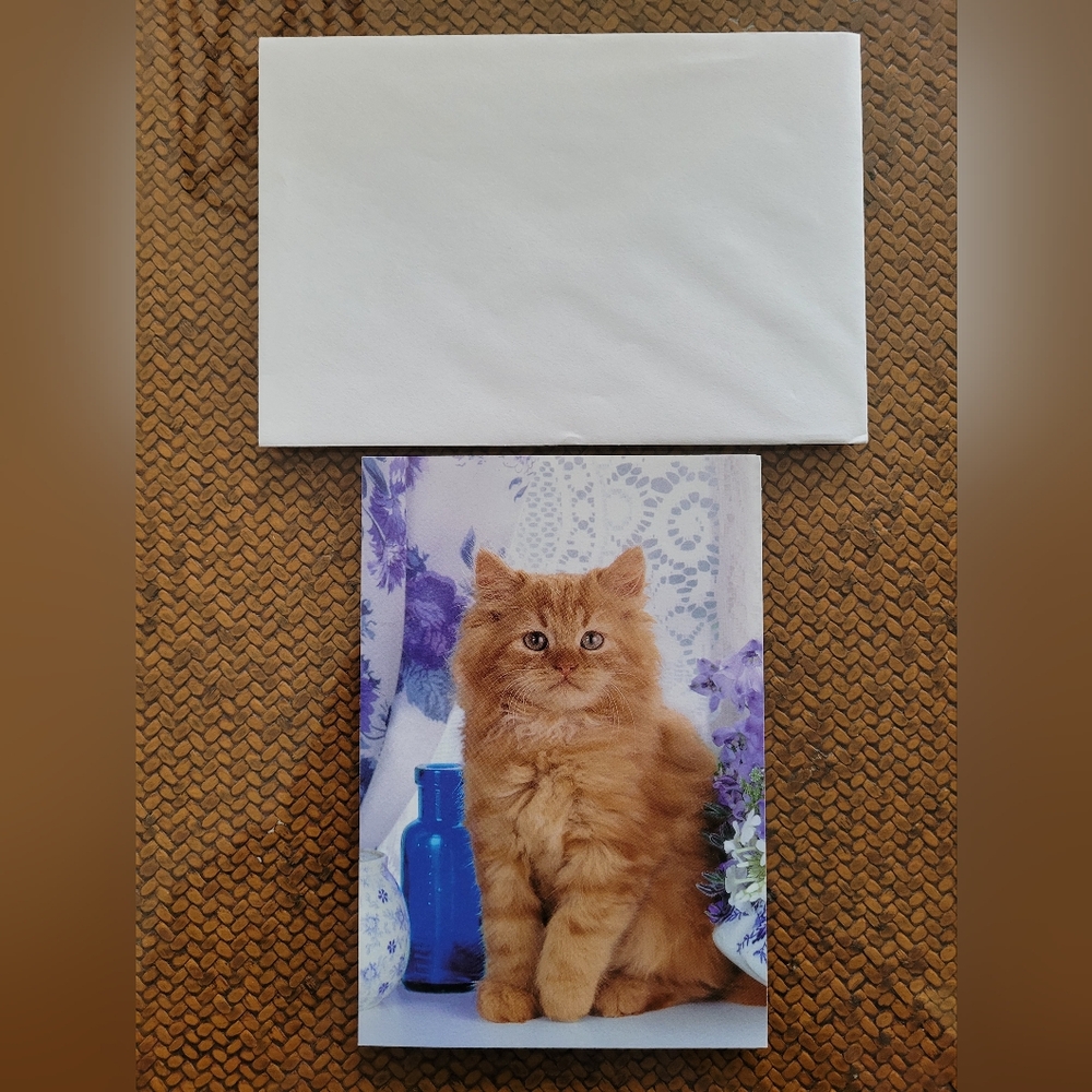 15/$22  Floral Cat Greeting Card